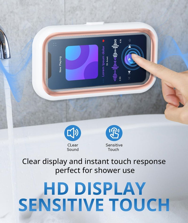 Roamall Shower Phone Holder Waterproof - Shower Phone Mount 480° Rotation Bathroom Cellphone Holder for Wall Bathroom Batheub Kitchen Mirror for 4-7" Cellphone - Image 3